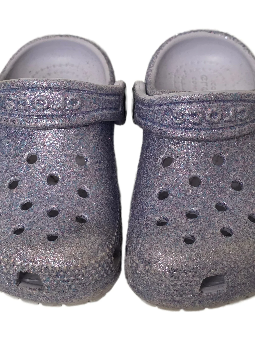 Crocs Toddler Girl Classic Glitter Clog - Purple